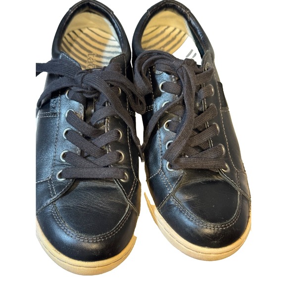 Taos Footwear Shoes - Taos Plim Soul Lux Women Sneaker Black Leather Lace Up Sz 7 comfort walking shoe